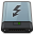 Graphite Thunderbolt B Icon 32x32 png